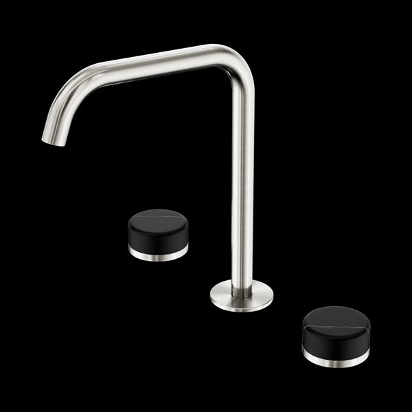 Nero Serenity Bath/Kitchen Set Edge Spout With Marquina Black Handle