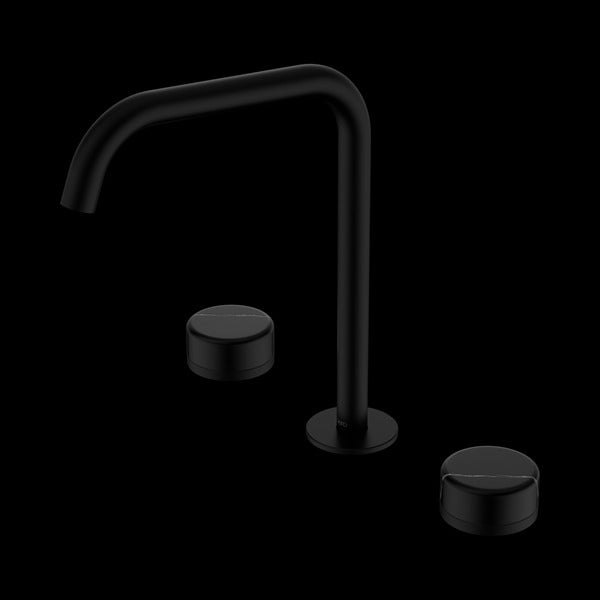 Nero Serenity Bath/Kitchen Set Edge Spout With Marquina Black Handle
