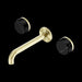 Nero Serenity Wall Basin Set Spout With Marquina Black Handle