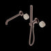 Nero Serenity Progressive Shower System with Spout with Rome Travertine Handle and Slim Shower