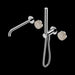 Nero Serenity Progressive Shower System with Spout with Rome Travertine Handle and Slim Shower
