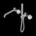 Nero Serenity Progressive Shower System with Spout with Arabescato Corchia Handle and Slim Shower