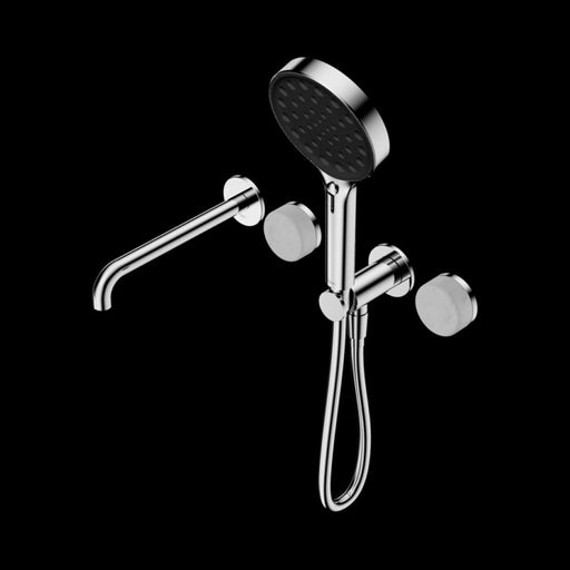 Nero Serenity Progressive Shower System With Spout With Carrara Handle And Serenity Hand Shower