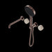 Nero Serenity Progressive Shower System With Spout With Rome Travertine Handle And Serenity Hand Shower