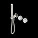 Nero Serenity Progressive Shower System with Arabescato Corchia Handle and Slim Shower