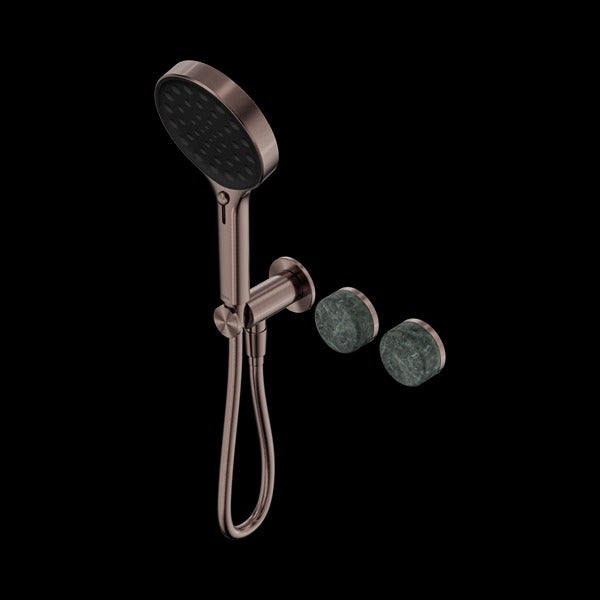 Nero Serenity Progressive Shower System with Verde Alpi Handle and Serenity Hand Shower