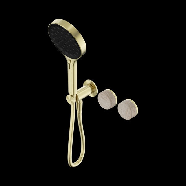 Nero Serenity Progressive Shower System With Rome Travertine Handle And Serenity Hand Shower
