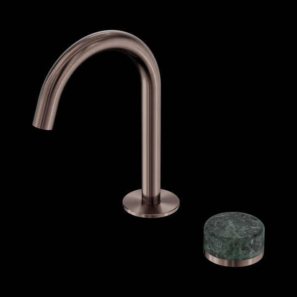 Nero Serenity Progressive Basin Mixer Arc Spout with Verde Alpi Handle