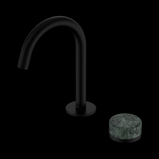 Nero Serenity Progressive Basin Mixer Arc Spout with Verde Alpi Handle