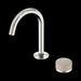 Nero Serenity Progressive Basin Mixer Arc Spout with Rome Travertine Handle