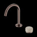 Nero Serenity Progressive Basin Mixer Arc Spout with Rome Travertine Handle