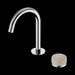 Nero Serenity Progressive Basin Mixer Arc Spout with Rome Travertine Handle