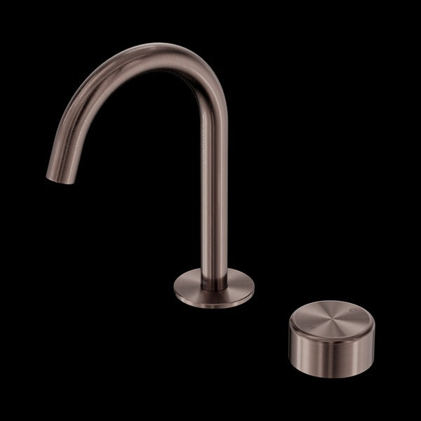 Nero Serenity Progressive Basin Mixer Arc Spout with Metal Handle