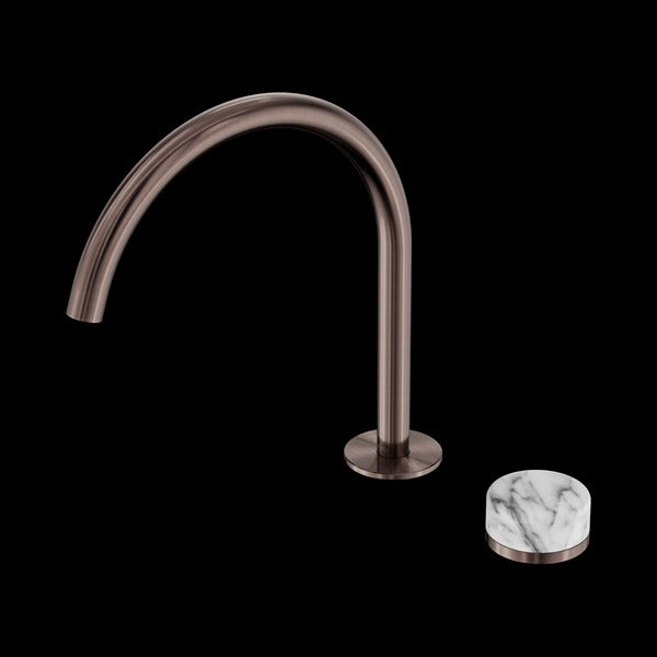 Nero Serenity Progressive Bath/kitchen Mixer Arc Spout with Arabescato Corchia Handle