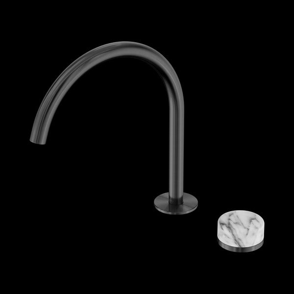 Nero Serenity Progressive Bath/kitchen Mixer Arc Spout with Arabescato Corchia Handle