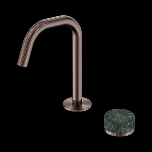 Nero Serenity Progressive Basin Mixer Edge Spout with Verde Alpi Handle