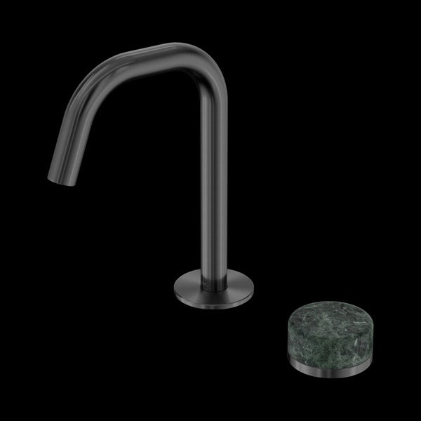 Nero Serenity Progressive Basin Mixer Edge Spout with Verde Alpi Handle