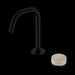 Nero Serenity Progressive Basin Mixer Edge Spout With Rome Travertine Handle