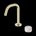 Nero Serenity Progressive Basin Mixer Edge Spout With Arabescato Corchia Handle