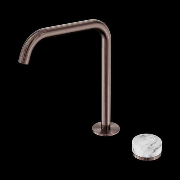 Nero Serenity Progressive Bath/Kitchen Mixer Edge Spout With Arabescato Corchia Handle