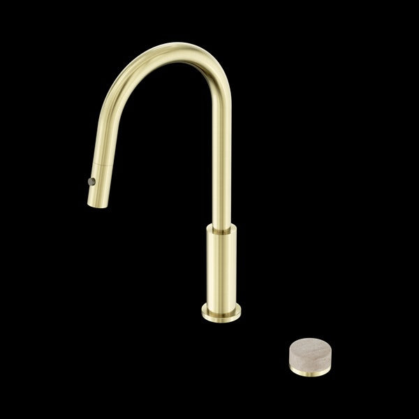 Nero Serenity Progressive Pull Out kitchen Set With Rome Travertine Handle