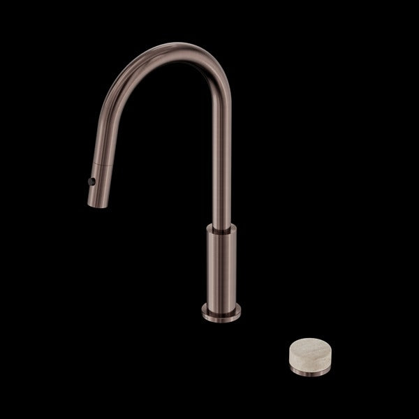 Nero Serenity Progressive Pull Out kitchen Set With Rome Travertine Handle