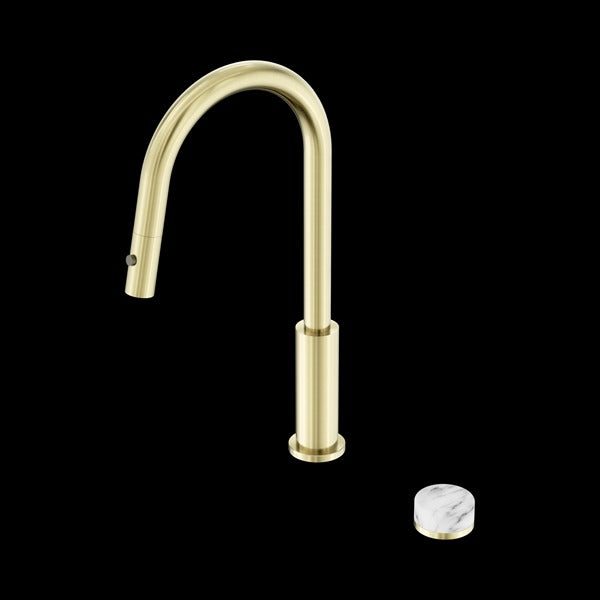 Nero Serenity Progressive Pull Out kitchen Set With Arabescato Corchia Handle