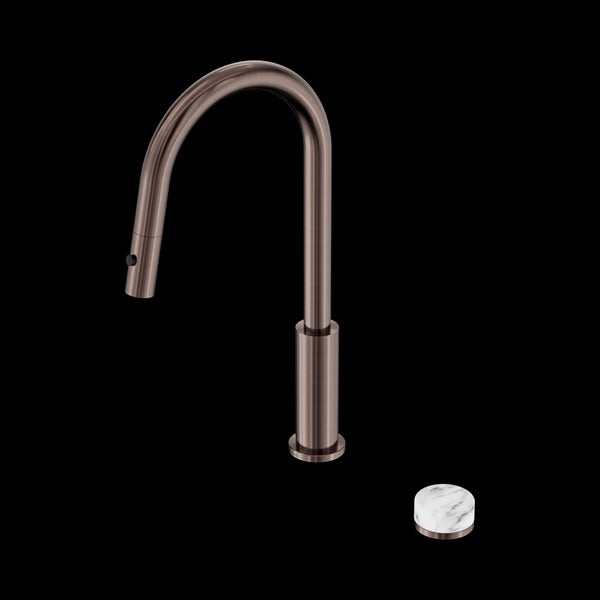 Nero Serenity Progressive Pull Out kitchen Set With Arabescato Corchia Handle