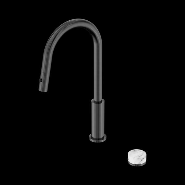 Nero Serenity Progressive Pull Out kitchen Set With Arabescato Corchia Handle