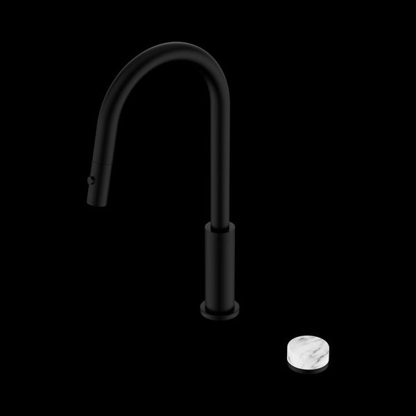 Nero Serenity Progressive Pull Out kitchen Set With Arabescato Corchia Handle