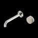 Nero Serenity Progressive Wall Basin Mixer Spout With Rome Travertine Handle