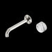 Nero Serenity Progressive Wall Basin Mixer Spout With Arabescato Corchia Handle