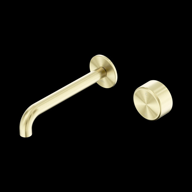 Nero Serenity Progressive Wall Basin Mixer Spout With Metal Handle