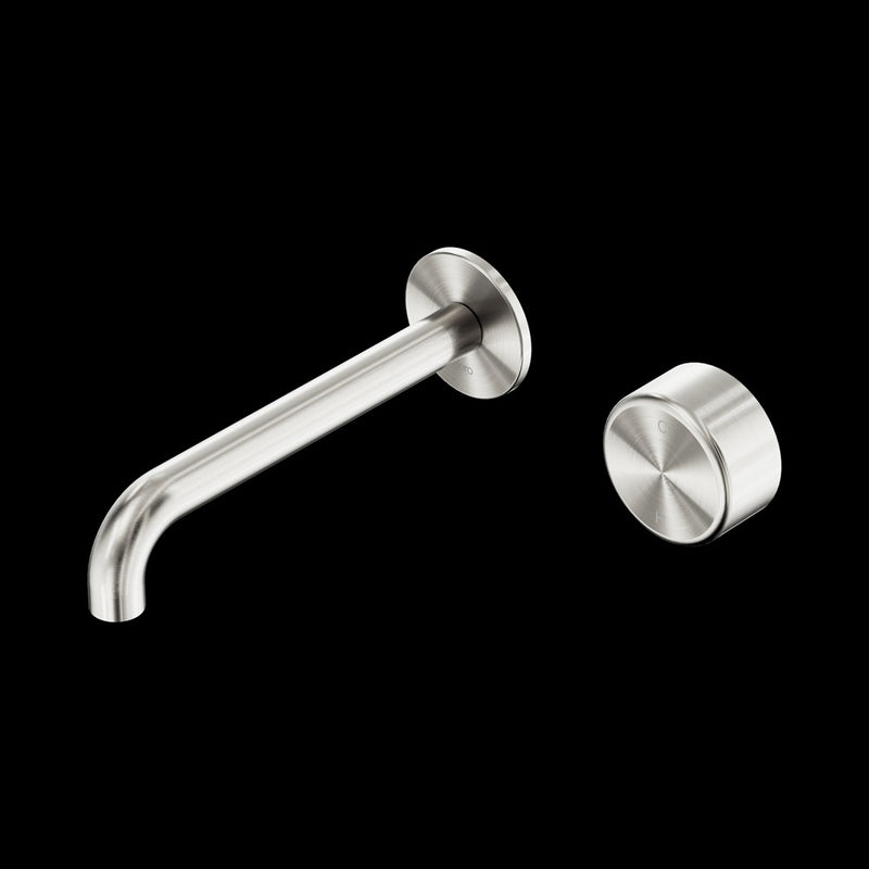 Nero Serenity Progressive Wall Basin Mixer Spout With Metal Handle
