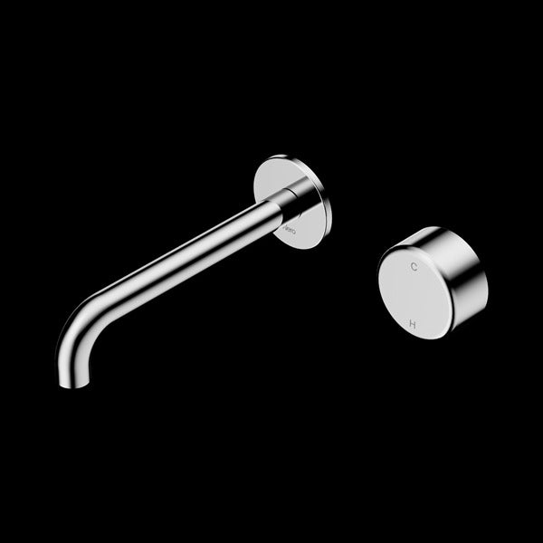 Nero Serenity Progressive Wall Basin Mixer Spout With Metal Handle
