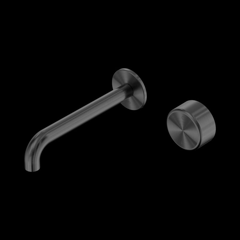 Nero Serenity Progressive Wall Basin Mixer Spout With Metal Handle