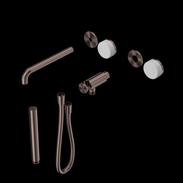 Nero Serenity Progressive Shower System With Spout With Carrara Handle And Slim Shower Trim Kit (Requires In Wall Body 24C020)
