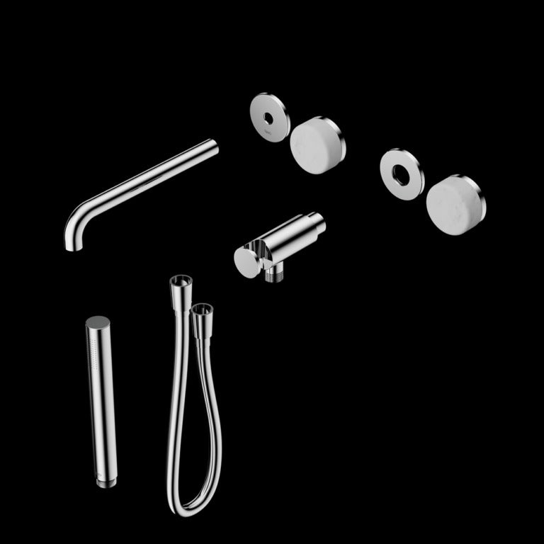 Nero Serenity Progressive Shower System With Spout With Carrara Handle And Slim Shower Trim Kit (Requires In Wall Body 24C020)