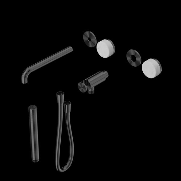 Nero Serenity Progressive Shower System With Spout With Carrara Handle And Slim Shower Trim Kit (Requires In Wall Body 24C020)