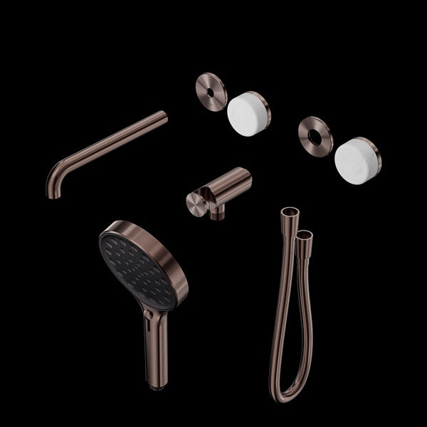 Nero Serenity Progressive Shower System With Spout With Carrara Handle And Serenity Hand Shower Trim Kit (Requires In Wall Body 24C020)