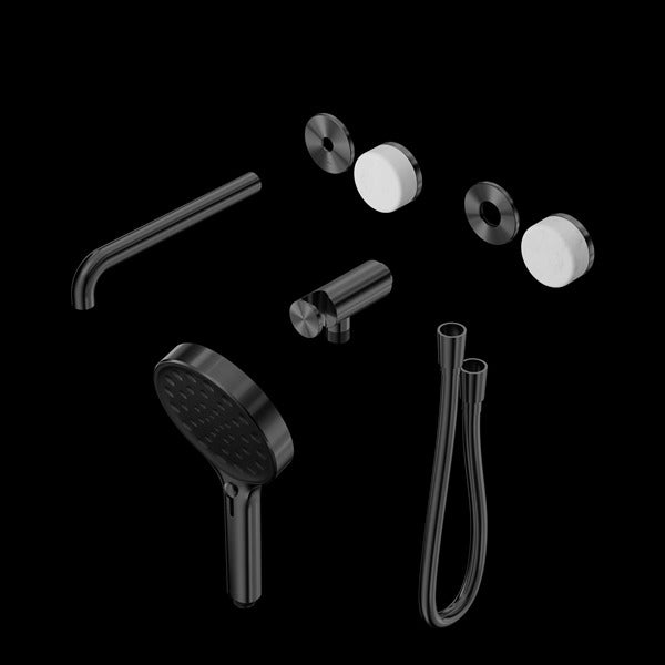 Nero Serenity Progressive Shower System With Spout With Carrara Handle And Serenity Hand Shower Trim Kit (Requires In Wall Body 24C020)