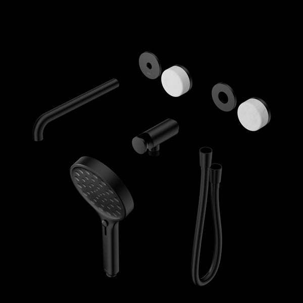 Nero Serenity Progressive Shower System With Spout With Carrara Handle And Serenity Hand Shower Trim Kit (Requires In Wall Body 24C020)