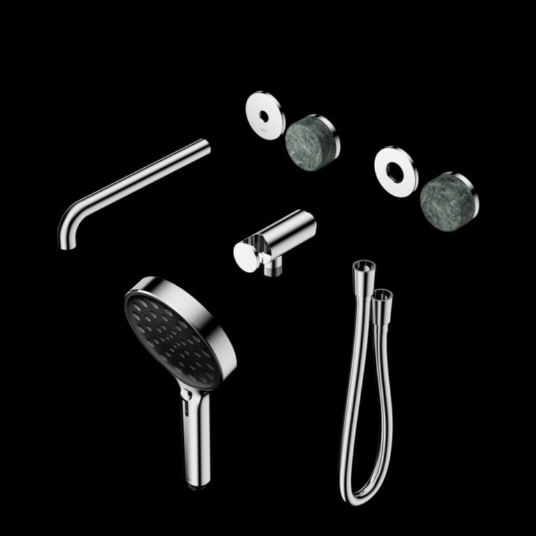 Nero Serenity Progressive Shower System With Spout With Verde Alpi Handle And Serenity Hand Shower Trim Kit (Requires In Wall Body 24C020)