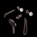 Nero Serenity Progressive Shower System with Spout with Rome Travertine Handle and Serenity Hand Shower Trim Kit (Requires in Wall Body 24c020)