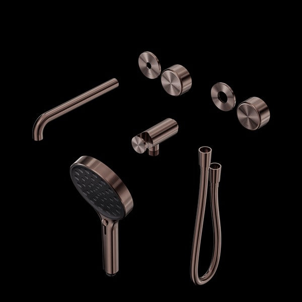 Nero Serenity Progressive Shower System with Spout with Metal Handle and Serenity Hand Shower Trim Kit (Requires in Wall Body 24c020)