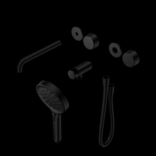 Nero Serenity Progressive Shower System with Spout with Metal Handle and Serenity Hand Shower Trim Kit (Requires in Wall Body 24c020)