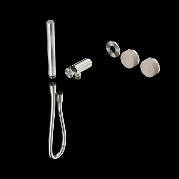 Nero Serenity Progressive Shower System with Rome Travertine Handle and Slim Shower Trim Kit (Requires in Wall Body 24c020)