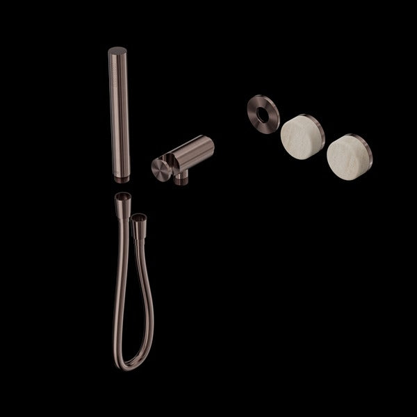 Nero Serenity Progressive Shower System with Rome Travertine Handle and Slim Shower Trim Kit (Requires in Wall Body 24c020)