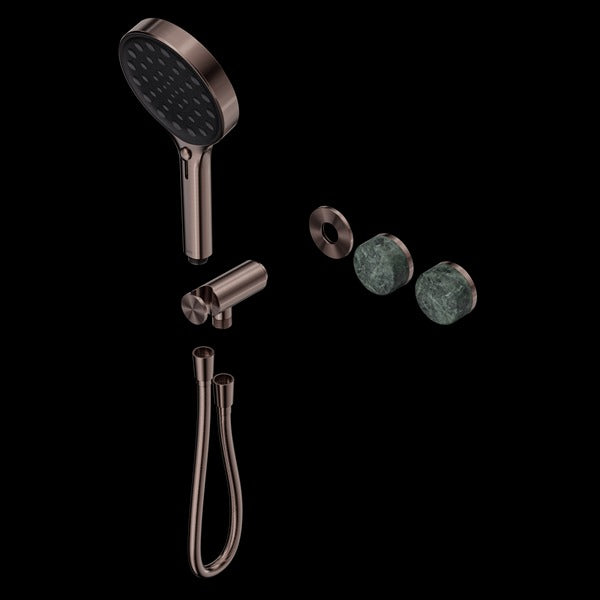 Nero Serenity Progressive Shower System with Verde Alpi Handle and Serenity Hand Shower Trim Kit(requires in Wall Body 24c020)
