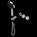 Nero Serenity Progressive Shower System with Rome Travertine Handle and Serenity Hand Shower Trim Kit (Requires in Wall Body 24c020)